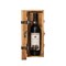 Vintiquewise Vintage Wooden Wine Gift Box Rustic Single Bottle Holder with Locking Latch Decorative Brass Accents Faux Leather Straps Keepsake Storage Chest for Weddings Birthdays & Holiday Gifting